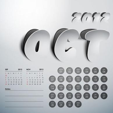 2012 art calendar calendar vector