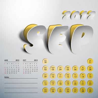 2012 art calendar creative calendar vector