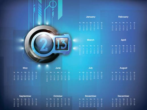 2013 creative calendar collection design vector