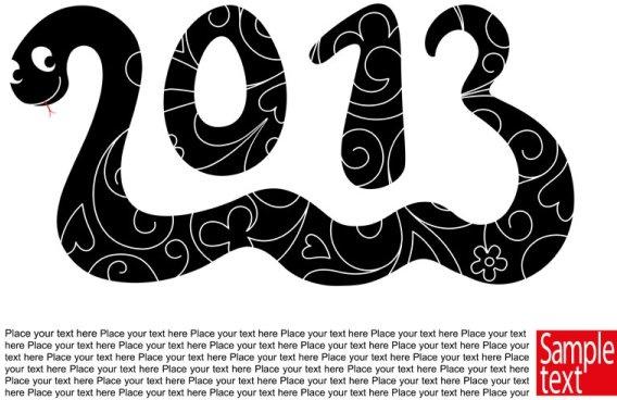 2013 new year39s theme 01 vector