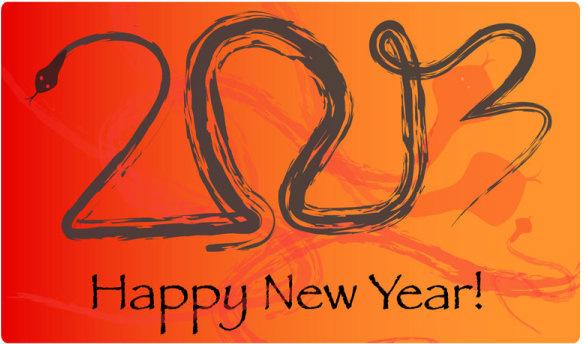 2013 snake new year cards vector graphics
