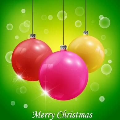 2014 christmas colored baubles design vector
