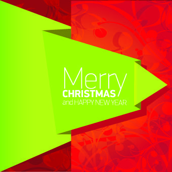 2014 christmas creative origami background vector