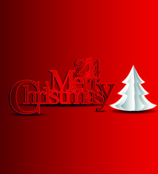 2014 christmas new year red style background vector