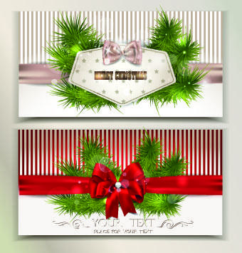 2014 christmas pine needles with bow cards