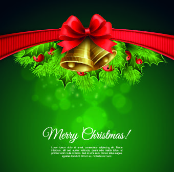 2014 christmas red bow vector background