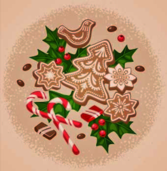 2014 christmas vintage objects vector