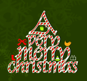 2014 funny christmas tree design vector