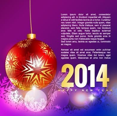 2014 happy new year holiday vector background