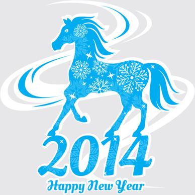 2014 horse new year design vecotr