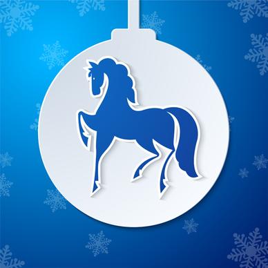 2014 horse year creative vector background