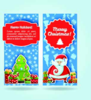 2014 merry christmas vector cards