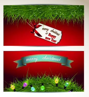 2014 merry christmas vector cards set