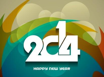 2014 new year background vector graphics