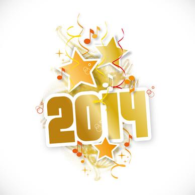 2014 new year creative design vectors