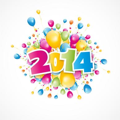 2014 new year creative design vectors