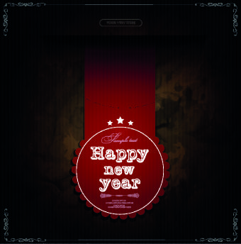 2014 new year labels vector