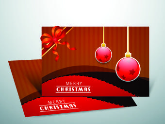 2014 new year with christmas vector cards