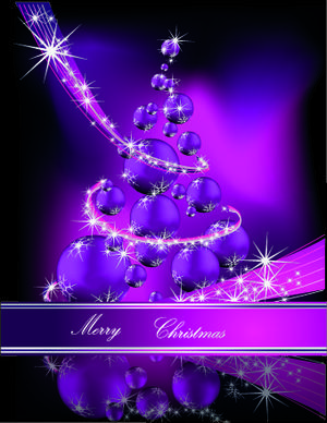 2014 sparkling christmas tree backgrounds vector