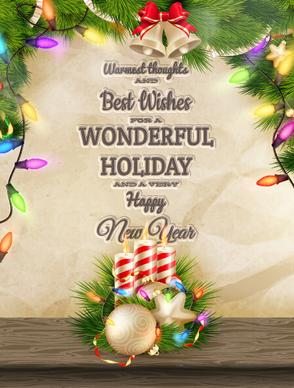 2015 christmas and new year candle background vector