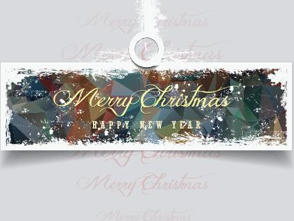 2015 christmas and new year grunge banner