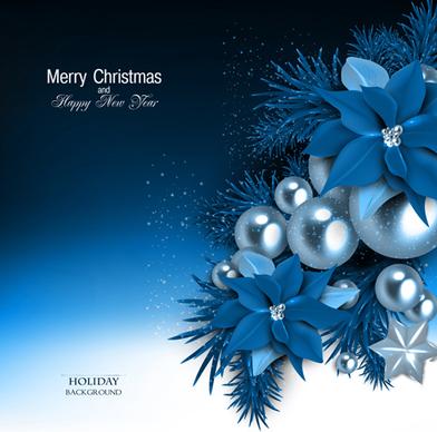 2015 christmas and new year ornate pearl background