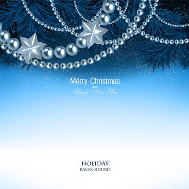 2015 christmas and new year ornate pearl background