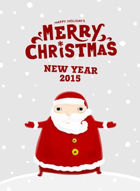 2015 christmas and new year santa background