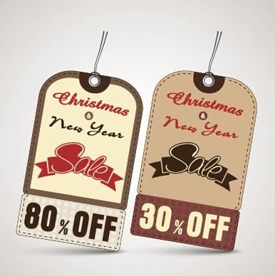 2015 christmas cardboard discount tags vector