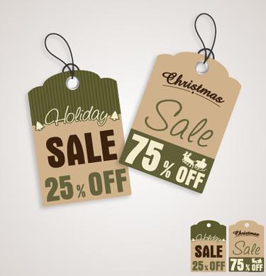 2015 christmas cardboard discount tags vector