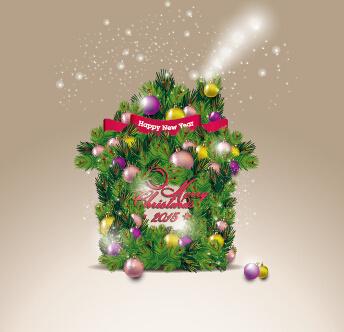 2015 christmas with new year banner vector background