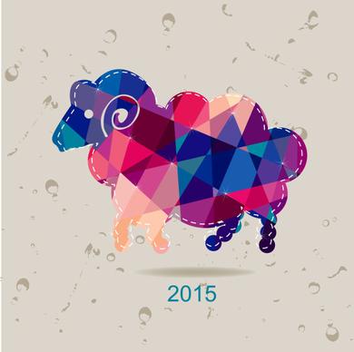 2015 geometric shapes goat creative vector
