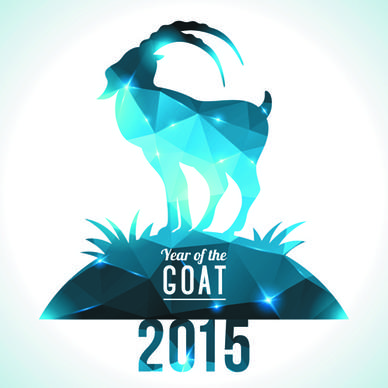 2015 goats holiday background art