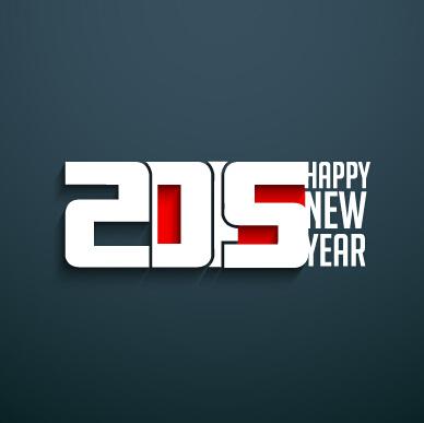 2015 happy new year dark background vector