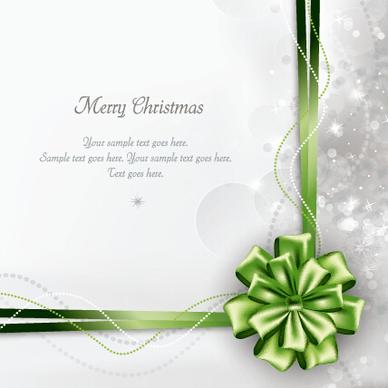2015 merry christmas bow greeting cards vector