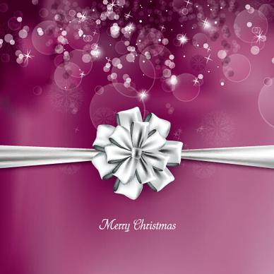 2015 merry christmas bow greeting cards vector