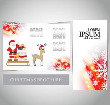 2015 merry christmas brochure cover set vector