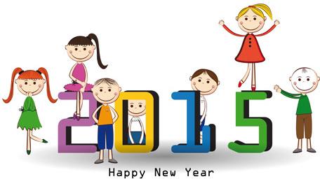 2015 new year and child design vector