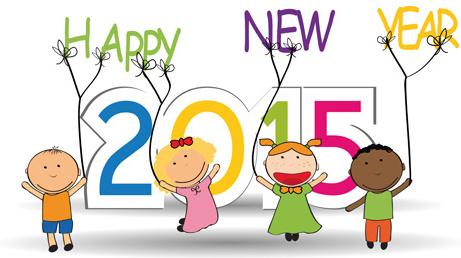 2015 new year and child design vector