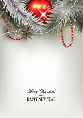 2015 new year and christmas baubles shiny background