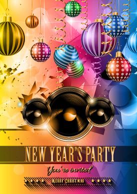 2015 new year party flyer and cover vector