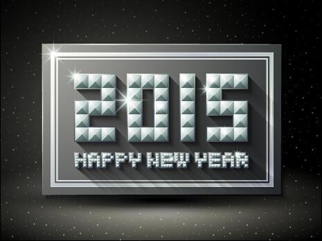 2015 new year shiny embossment effect background
