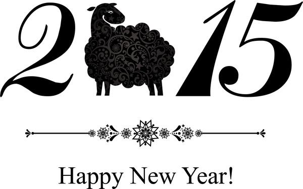 2015 sheep year background creative vector