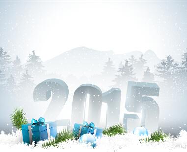 2015 winter christmas vector backgrounds