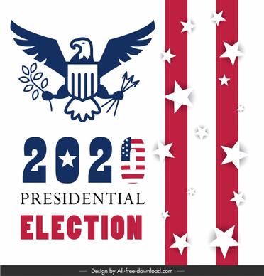 2020 usa president election poster flag elements decor