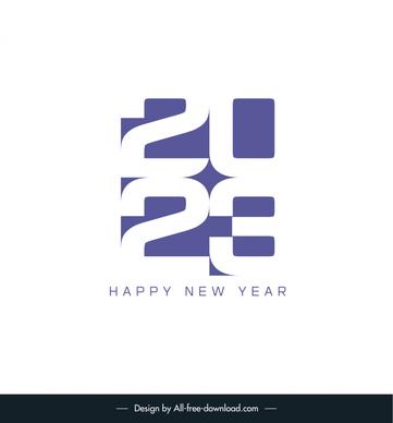 2023 text happy new year template elegant numbers layout decor