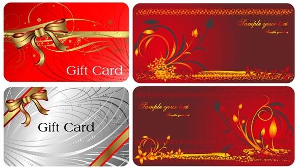 2 beautiful and practical gift card vector