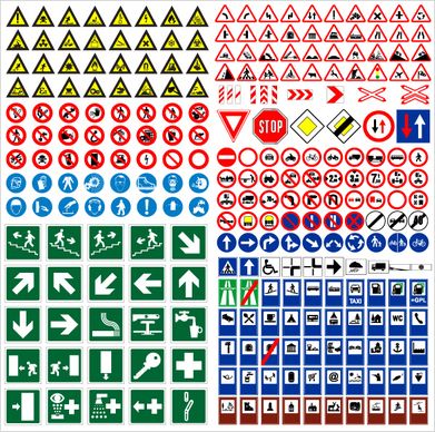 306 free signs vector collection pack