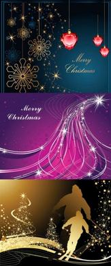 3 christmas vector background