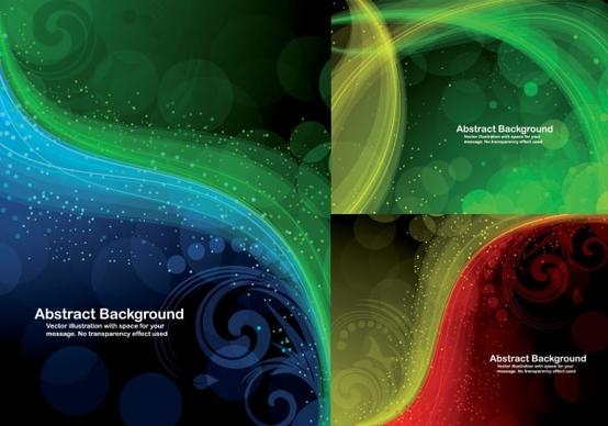 3 cool dynamic pattern of light vector background